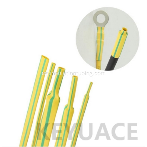 Identificación Use Green Yellow Heat Shrink Sleeve